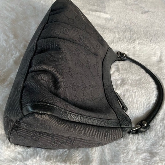 Gucci GG Canvas & Leather Hobo Bag Black - Picture 2 of 13